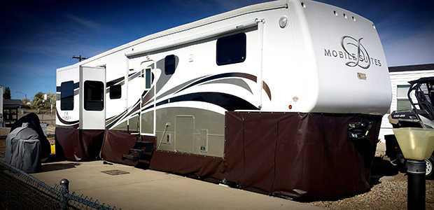 How to skirt clearance a 5th wheel rv