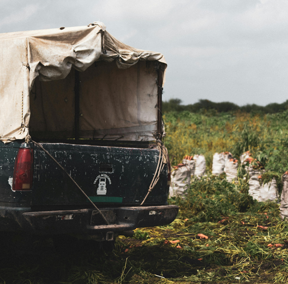 canvas tarp covering a truck bed